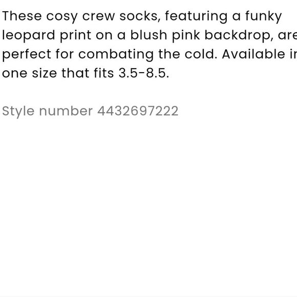 Ugg Leslie Graphic Crew Sock- Soft Kiss Leopord - Picture 4 of 6